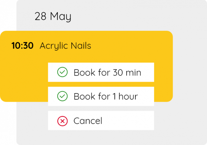 Users book and pay for the service online,